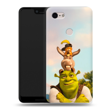 Силиконовый чехол на Google Pixel 3 XL с принтом Шрек Shrek
