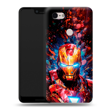 Силиконовый чехол на Google Pixel 3 XL с принтом Железный человек Ironman Силиконовый чехол на Google Pixel 3 XL с принтом Железный человек Ironman