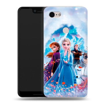 Силиконовый чехол на Google Pixel 3 XL с принтом Холодное сердце Frozen