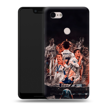 Силиконовый чехол на Google Pixel 3 XL с принтом Реал Роналдо Real Ronaldo Силиконовый чехол на Google Pixel 3 XL с принтом Реал Роналдо Real Ronaldo