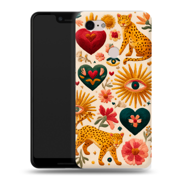 Силиконовый чехол на Google Pixel 3 XL с принтом Модный принт