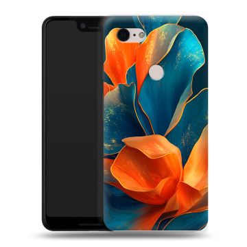 Силиконовый чехол на Google Pixel 3 XL с принтом Цветы