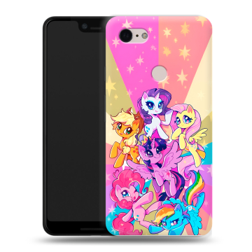 Силиконовый чехол на Google Pixel 3 XL с принтом My little pony Дружба чудо