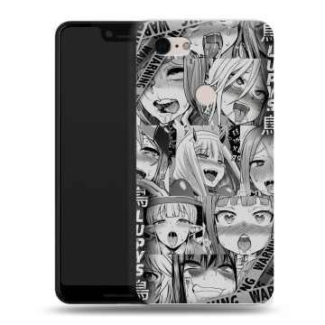 Силиконовый чехол на Google Pixel 3 XL с принтом Ahegao Ахегао Аниме