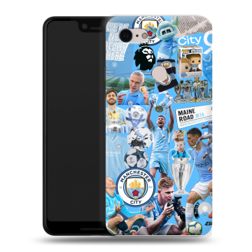 Силиконовый чехол на Google Pixel 3 XL с принтом Man City Манчестер Сити