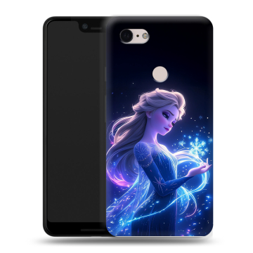 Силиконовый чехол на Google Pixel 3 XL с принтом Холодное сердце Frozen Силиконовый чехол на Google Pixel 3 XL с принтом Холодное сердце Frozen