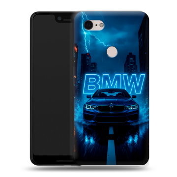 Силиконовый чехол на Google Pixel 3 XL с принтом BMW БМВ