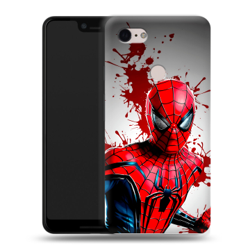 Силиконовый чехол на Google Pixel 3 XL с принтом Spiderman Человек паук Силиконовый чехол на Google Pixel 3 XL с принтом Spiderman Человек паук