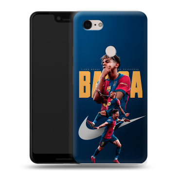 Силиконовый чехол на Google Pixel 3 XL с принтом Барселона Barca Yamal 