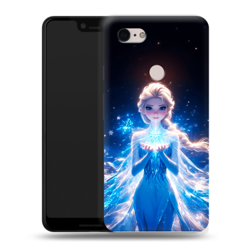 Силиконовый чехол на Google Pixel 3 XL с принтом Холодное сердце Frozen