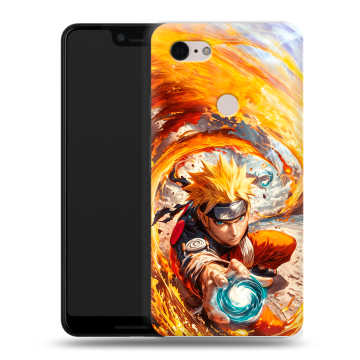 Силиконовый чехол на Google Pixel 3 XL с принтом Аниме Наруто Naruto