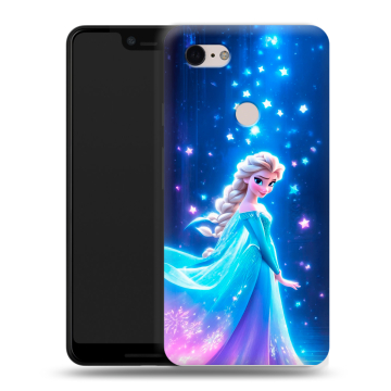 Силиконовый чехол на Google Pixel 3 XL с принтом Холодное сердце Frozen