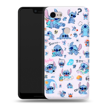 Силиконовый чехол на Google Pixel 3 XL с принтом Лило и Стич Силиконовый чехол на Google Pixel 3 XL с принтом Лило и Стич