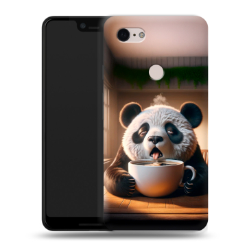 Силиконовый чехол на Google Pixel 3 XL с принтом смешная панда Силиконовый чехол на Google Pixel 3 XL с принтом смешная панда