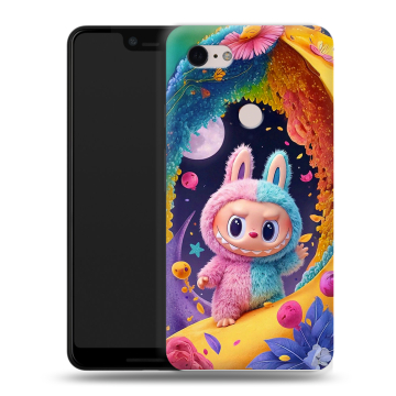 Силиконовый чехол на Google Pixel 3 XL с принтом Labubu Лабубу Силиконовый чехол на Google Pixel 3 XL с принтом Labubu Лабубу