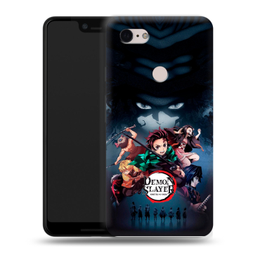 Силиконовый чехол на Google Pixel 3 XL с принтом Demon Slayer Клинок рассекающий демонов Силиконовый чехол на Google Pixel 3 XL с принтом Demon Slayer Клинок рассекающий демонов
