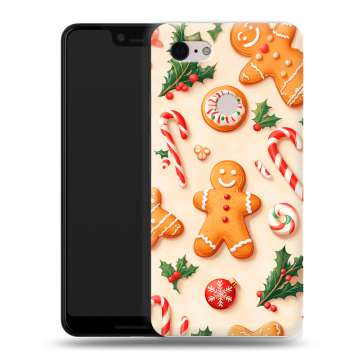 Силиконовый чехол на Google Pixel 3 XL с принтом Новый год