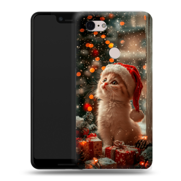 Силиконовый чехол на Google Pixel 3 XL с принтом Новый год