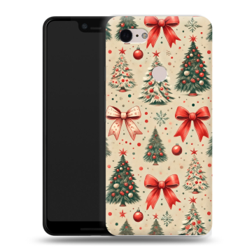 Силиконовый чехол на Google Pixel 3 XL с принтом Новый год