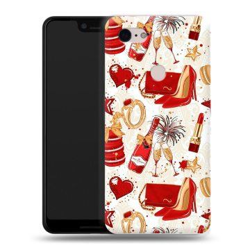 Силиконовый чехол на Google Pixel 3 XL с принтом Новый год