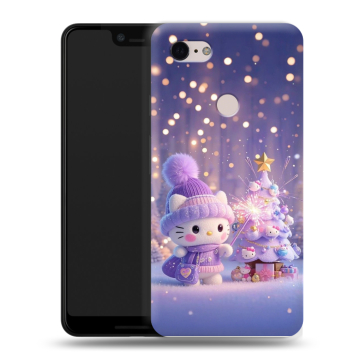 Силиконовый чехол на Google Pixel 3 XL с принтом Новый год