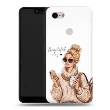 Силиконовый чехол на Google Pixel 3 XL с принтом женский