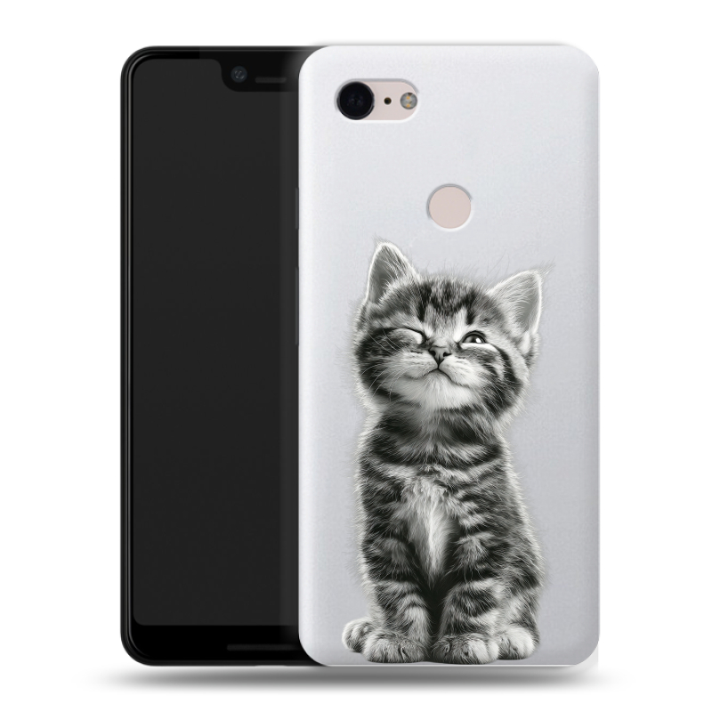 Пластиковый чехол на Google Pixel 3 XL с принтом Котенок Пластиковый чехол на Google Pixel 3 XL с принтом Котенок