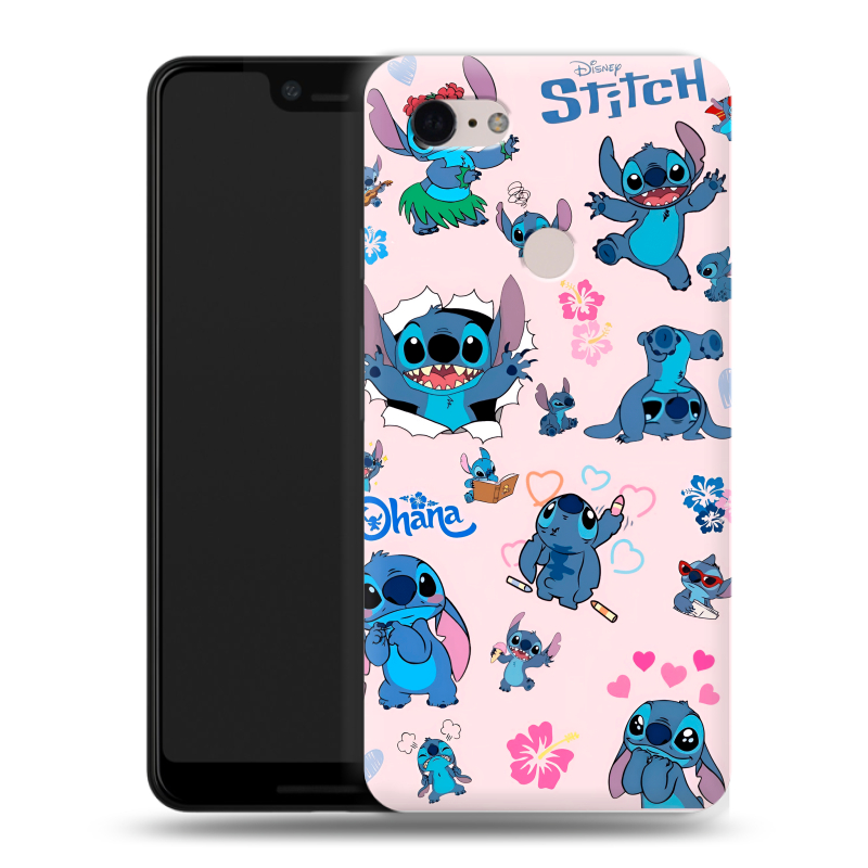 Пластиковый чехол на Google Pixel 3 XL с принтом Лило и Стич Пластиковый чехол на Google Pixel 3 XL с принтом Лило и Стич
