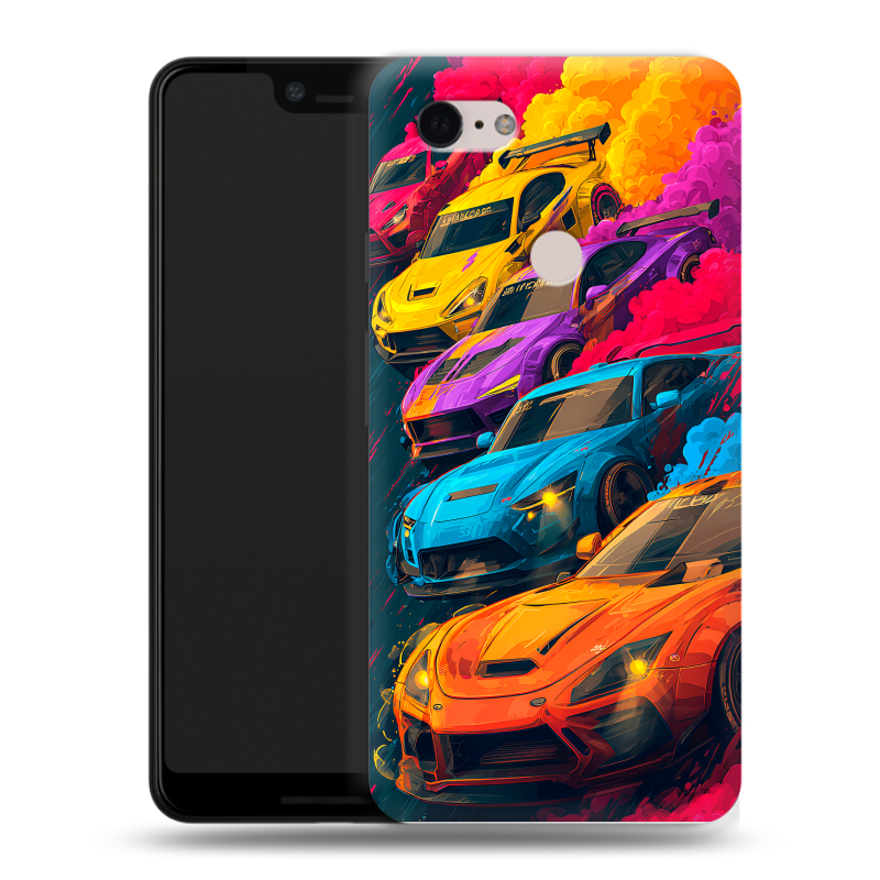Силиконовый чехол на Google Pixel 3 XL с принтом Тачки Силиконовый чехол на Google Pixel 3 XL с принтом Тачки