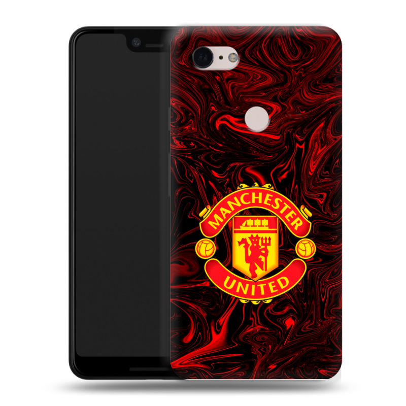 Силиконовый чехол на Google Pixel 3 XL с принтом Manchester United Силиконовый чехол на Google Pixel 3 XL с принтом Manchester United