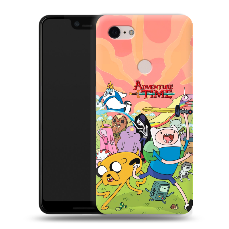 Силиконовый чехол на Google Pixel 3 XL с принтом Adventure time Время приключений Силиконовый чехол на Google Pixel 3 XL с принтом Adventure time Время приключений