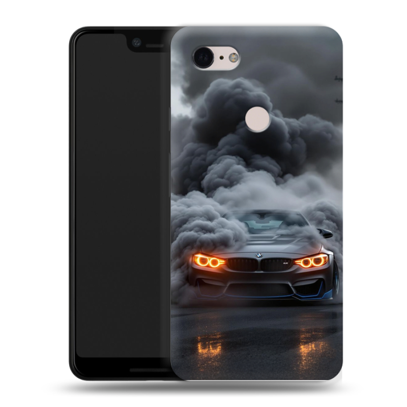 Пластиковый чехол на Google Pixel 3 XL с принтом BMW БМВ Пластиковый чехол на Google Pixel 3 XL с принтом BMW БМВ