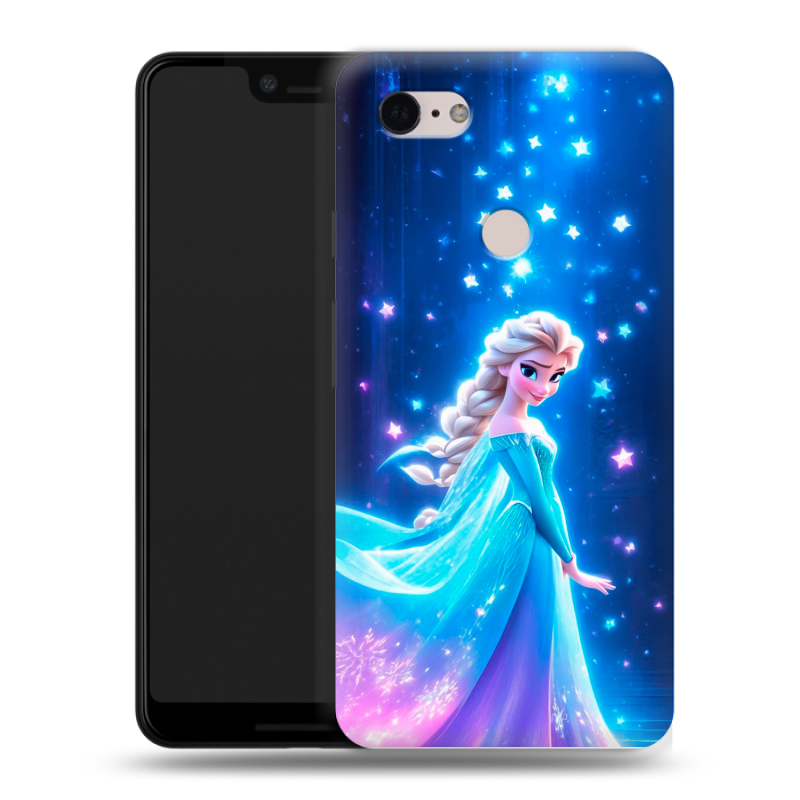 Пластиковый чехол на Google Pixel 3 XL с принтом Холодное сердце Frozen Пластиковый чехол на Google Pixel 3 XL с принтом Холодное сердце Frozen