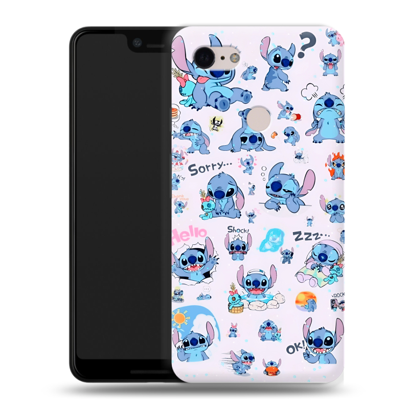 Силиконовый чехол на Google Pixel 3 XL с принтом Лило и Стич Силиконовый чехол на Google Pixel 3 XL с принтом Лило и Стич