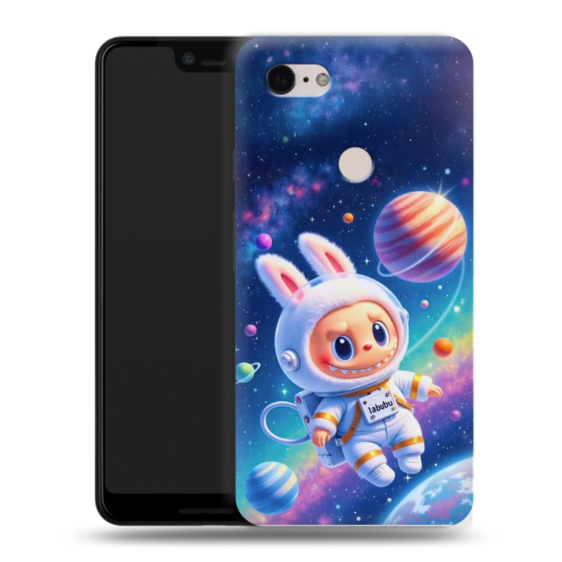 Пластиковый чехол на Google Pixel 3 XL с принтом Labubu Лабубу Пластиковый чехол на Google Pixel 3 XL с принтом Labubu Лабубу