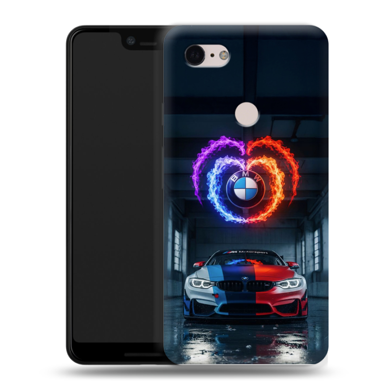 Силиконовый чехол на Google Pixel 3 XL с принтом BMW БМВ Силиконовый чехол на Google Pixel 3 XL с принтом BMW БМВ