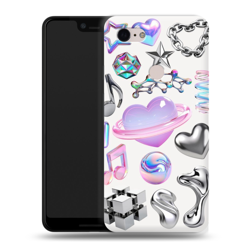 Силиконовый чехол на Google Pixel 3 XL с принтом Y2K Силиконовый чехол на Google Pixel 3 XL с принтом Y2K
