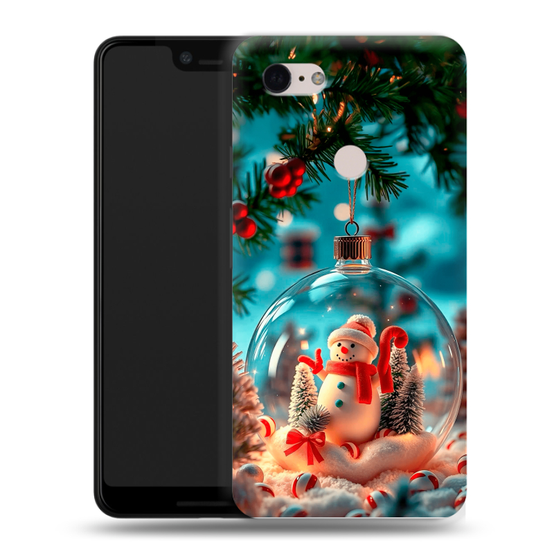 Силиконовый чехол на Google Pixel 3 XL с принтом Новый год Силиконовый чехол на Google Pixel 3 XL с принтом Новый год