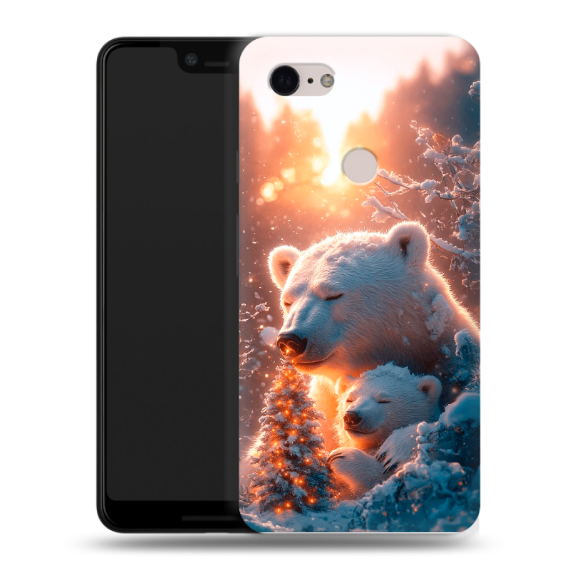 Пластиковый чехол на Google Pixel 3 XL с принтом Новый год Пластиковый чехол на Google Pixel 3 XL с принтом Новый год