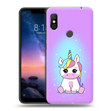 Силиконовый чехол на Xiaomi RedMi Note 6 Pro с принтом Единорог