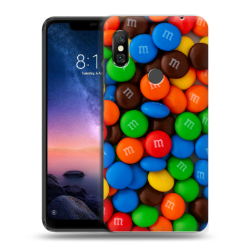 Силиконовый чехол на Xiaomi RedMi Note 6 Pro с принтом Конфеты Силиконовый чехол на Xiaomi RedMi Note 6 Pro с принтом Конфеты
