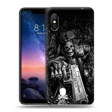 Силиконовый чехол на Xiaomi RedMi Note 6 Pro с принтом Скелет