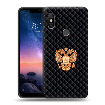 Силиконовый чехол на Xiaomi RedMi Note 6 Pro с принтом Герб России принт Силиконовый чехол на Xiaomi RedMi Note 6 Pro с принтом Герб России принт