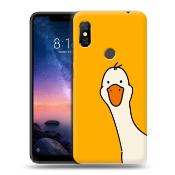 Силиконовый чехол на Xiaomi RedMi Note 6 Pro с принтом Утка Силиконовый чехол на Xiaomi RedMi Note 6 Pro с принтом Утка