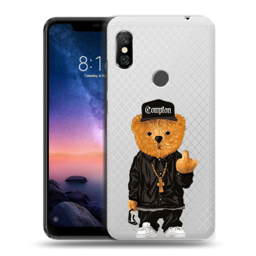 Силиконовый чехол на Xiaomi RedMi Note 6 Pro с принтом Мишка