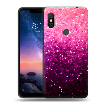 Силиконовый чехол на Xiaomi RedMi Note 6 Pro с принтом Блестки