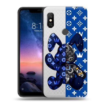 Силиконовый чехол на Xiaomi RedMi Note 6 Pro с принтом Луи робот