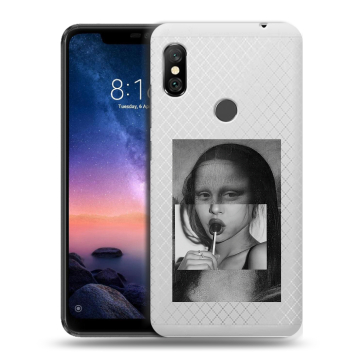 Силиконовый чехол на Xiaomi RedMi Note 6 Pro с принтом Мона Лиза