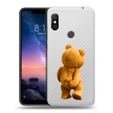 Силиконовый чехол на Xiaomi RedMi Note 6 Pro с принтом Медведь