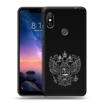Силиконовый чехол на Xiaomi RedMi Note 6 Pro с принтом Герб России
